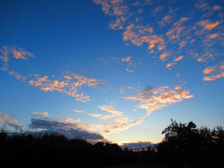 Clouds at sunsetの写真素材