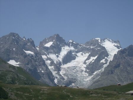Mountains with snow, Alps, Franceの写真素材