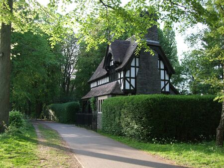 Old lock keepers cottage in Cardiff, Walesの写真素材