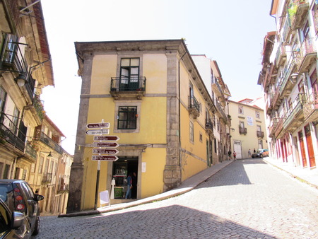 Hilly street in Porto, Portugalのeditorial素材