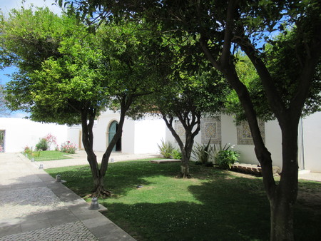Trees in castle garden in Faro, Portugalのeditorial素材
