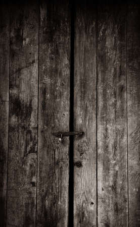 Tonal transformation of wooden doorsの写真素材