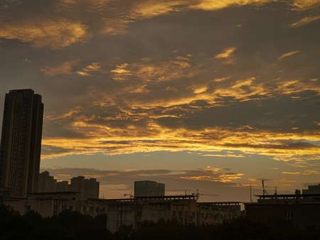 Colorful sky, colorful clouds.の写真素材