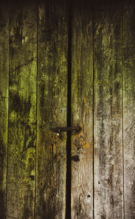 Tonal transformation of wooden doorsの写真素材