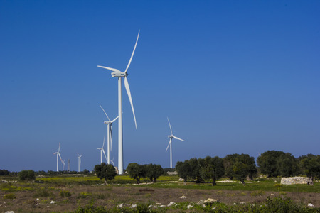 Wind farm ruralの写真素材
