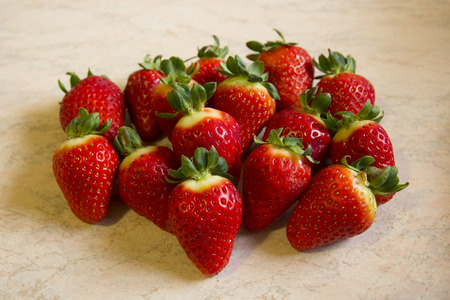 Fresh red ripe strawberriesの写真素材