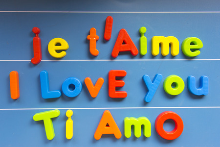 I love you, in different languagesの写真素材