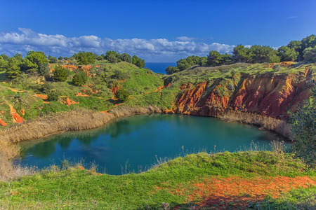 Salento: Otranto, bauxite quarry caveの写真素材