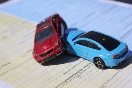 Car crash between two cars