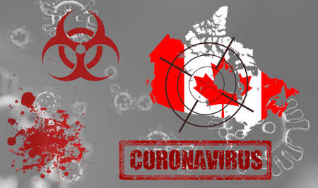 Coronavirus Canada virus Canada disease, bloodの写真素材