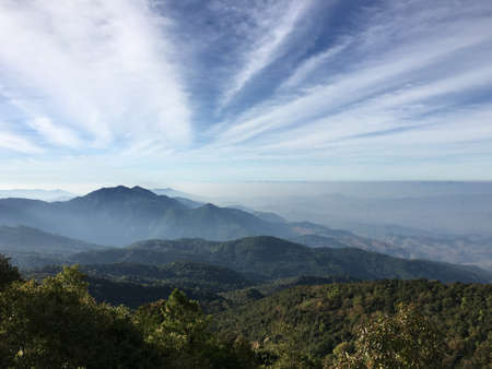 Travel natural sky with mountain beautiful, thailand.の素材