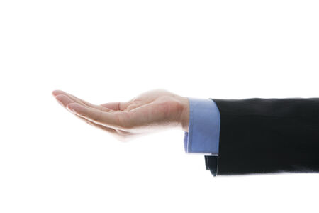 Gesture of businessman, isolated on white background.の写真素材