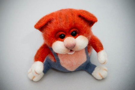 Toy handmade from felt.の写真素材
