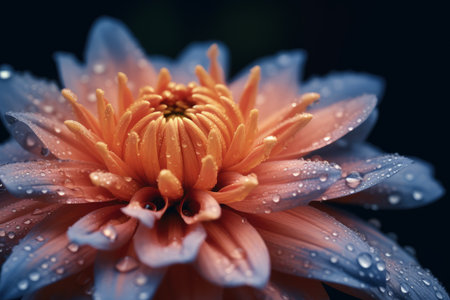 Surreal flower petals closeup and macro, beautiful floral abstract background, selective focus, AI Generatedの素材