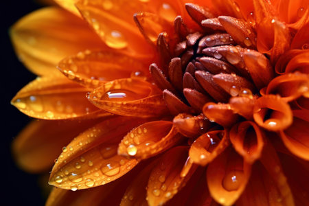 Surreal flower petals closeup and macro, beautiful floral abstract background, selective focus, AI Generatedの素材
