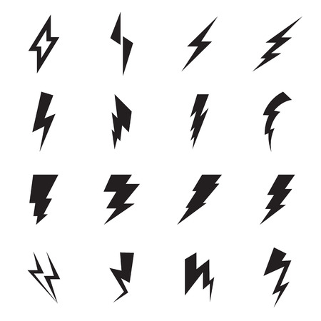 Lightning bolt icon. Vector illustrationのイラスト素材