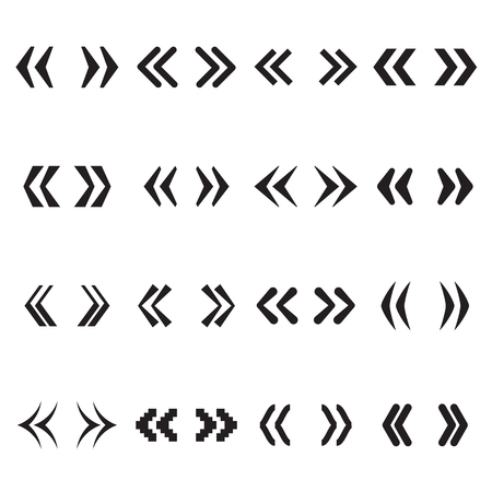 Guillemets, Angle Quotes, Latin Quotation Marks, or French Quotation Marks. Vector illustrationのイラスト素材