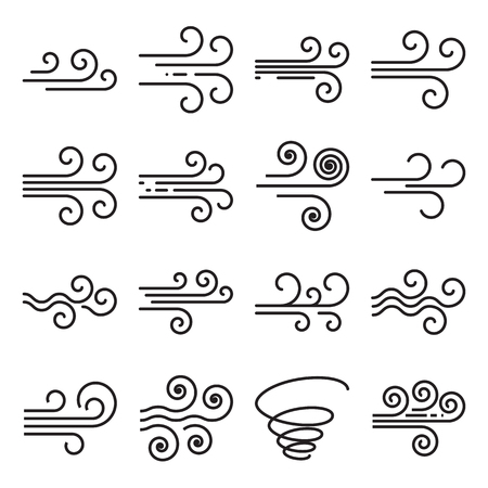 Wind icons.のイラスト素材