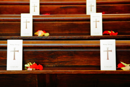 Church chairsの写真素材