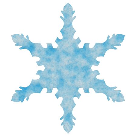 Decorative snowflake isolated on a white backgroundのeditorial素材