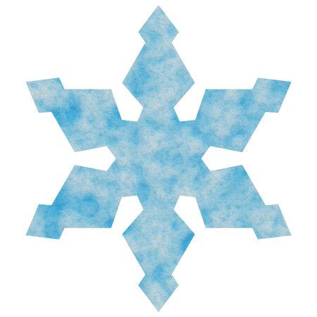 Snowflake isolated on a white backgroundのeditorial素材
