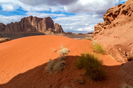 Wadi Rum desert landscape,Jordanの写真素材