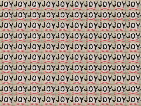 The word Joy in black olives on backgroundの写真素材