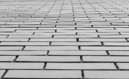 Black and white brick wall pattern texture. Abstract background and texture for design.の写真素材