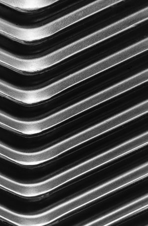 abstract background of metal stripes for design in black and white toneの写真素材