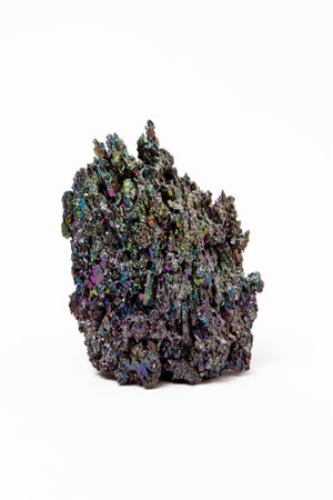 A lump of carborundum or silicon carbide isolated against white background.