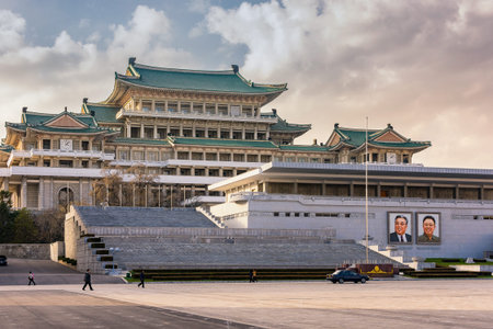 Pyongyang / DPR Korea - November 12, 2015: The Grand People's Study House situated on Kim Il-sung...