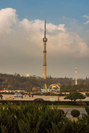 Pyongyang / DPR Korea - November 11, 2015: Pyongyang TV Tower in Pyongyang, North Korea. It broadcasts signals for Korean Central Television.のeditorial素材