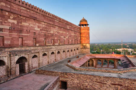 Fatehpur Sikri, former capital of the Mughal Empire founded in 1571 by Emperor Akbar, UNESCO World Heritage Site in Agra, Uttar Pradesh, Indiaのeditorial素材