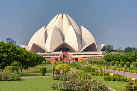 Lotus Temple, Bahai House of Worship in New Delhi, Indiaのeditorial素材