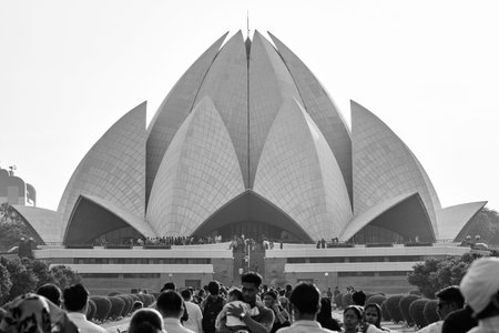 Lotus Temple, Bahai House of Worship in New Delhi, Indiaのeditorial素材