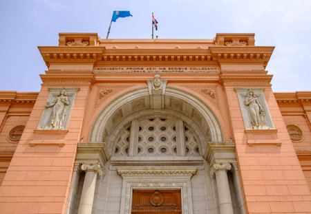 Cairo / Egypt - May 25th 2019: The Museum of Egyptian Antiquities (Egyptian Museum) which houses the...