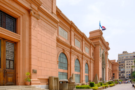 Cairo / Egypt - May 25th 2019: The Museum of Egyptian Antiquities (Egyptian Museum) which houses the...
