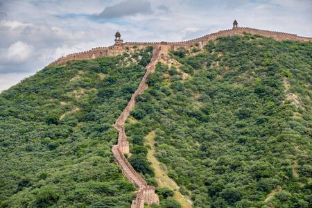 Jaigarh Fort, overlooking the Amer Fort in Jaipur, Rajasthan, Indiaの写真素材