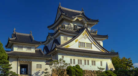 Kishiwada castle (Chikiri Castle) built in 16th century in Kishiwada city, Osaka Prefecture, Japanのeditorial素材