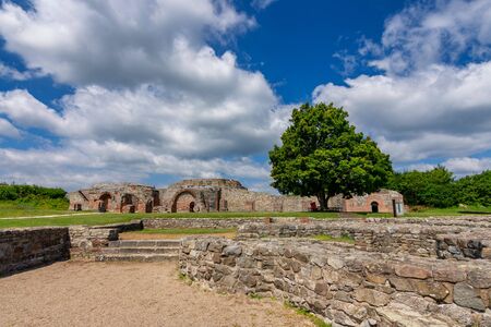 Remains of Gamzigrad (Felix Romuliana), ancient Roman complex of palaces built in 3rd and 4th century AD by Roman Emperor Galeriusの写真素材