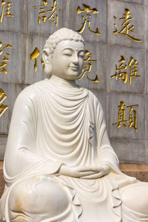 Beijing / China - October 5, 2015: Statue of Sakyamuni Buddha at the Eight Great Temples Buddhist complex in Badachu park, Western Hills, Beijing, Chinaのeditorial素材
