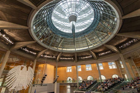 Berlin / Germany - February 22, 2017 - German Reichstag, main hall of the German federal parliamentのeditorial素材