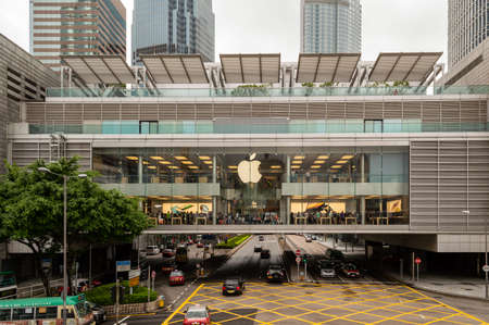 Hong Kong / China - July 23, 2015: The Apple Store at the International Finance Centre in Hong Kongのeditorial素材