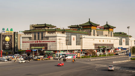 Beijing / China - April 5, 2015: HongQiao Pearl Market in Beijing, popular shopping center for...