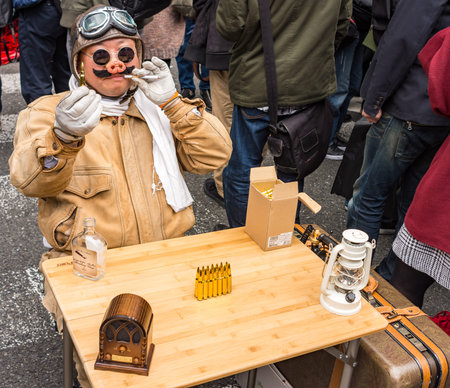 Osaka / Japan - March 18, 2018: Nipponbashi Street Festa, colorful cosplay and anime festival held...