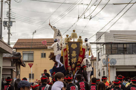 Tajiri, Osaka / Japan - October 7, 2017: Citizens of Tajiri in Osaka Prefecture in Japan celebrate the traditional Autumn festivalのeditorial素材