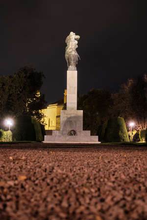 Belgrade / Serbia - November 2, 2019: Monument of Gratitude to France in Kalemegdan park on Belgrade Fortress, built in 1930, sign of gratitude for Serbia-France alliance in First World Warのeditorial素材