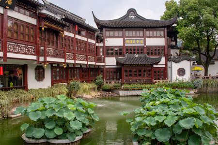 Shanghai / China - July 29, 2015: Yuyuan Garden, classical Chinese garden in the Old City of Shanghai, built in 1559 during Ming Dynasty, Shanghai, Chinaのeditorial素材