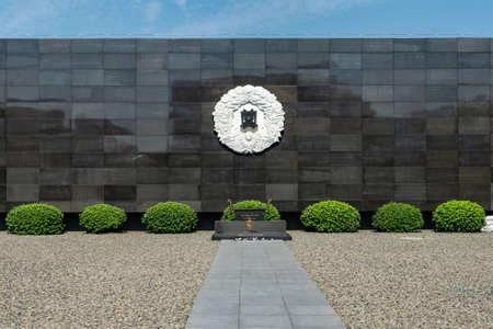 Nanjing / China - July 30, 2015: Eternal flame in the Memorial Hall of the Victims of Nanjing Massacre by Japanese Invaders in Nanjing, Chinaのeditorial素材