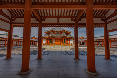 Ancient Buddhist temple in Nara, old capital of Japan